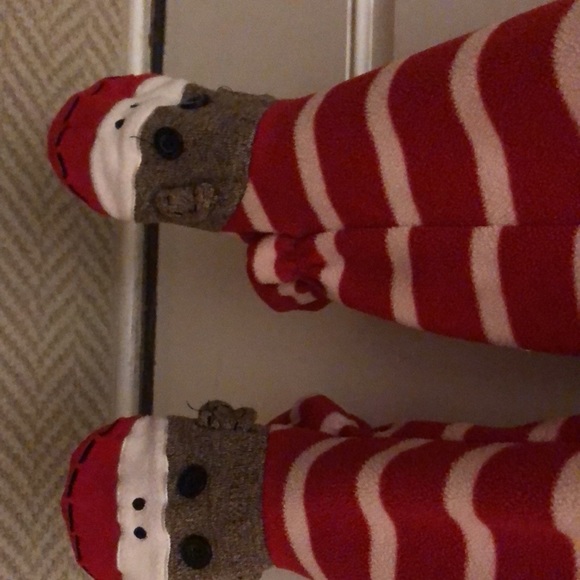 Sock monkey Onesie footed pajamas! - Picture 3 of 5